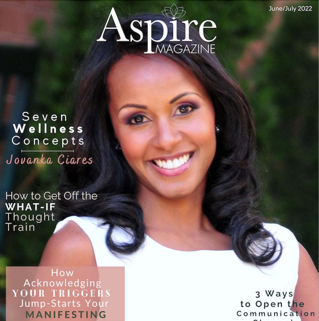 Aspire Magazine cover June 2022 Jovanka Ciares Reclaiming Wellness Aspire Magazine cover June 2022 Jovanka Ciares Reclaiming Wellness